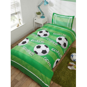 Goal Football Single Duvet Cover and Pillowcase Set