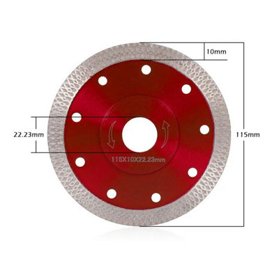 GOBEST 115mm 22.2 bore super thin tile cutting diamond disc mesh segment