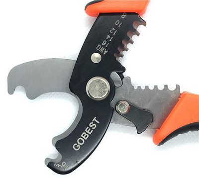 GOBEST cable cutter,wire cable stripper 180mm, AWG 16-8, 1.6-3.2 mm GB-0037)