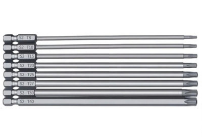 GOBEST extra long 200mm torx security screwdriver bits set 8pcs T8-T40 ...