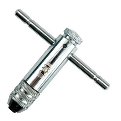GOBEST GB0150 ratchet tap wrench handle sizes reverse action M5M12, 100mm long DIY at B&Q