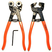 GOBEST hand tile cutter pliers 200mm for mosaic and glass tiles, set of 2