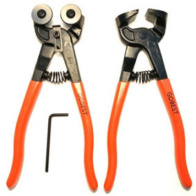 GOBEST hand tile cutter pliers 200mm for mosaic and glass tiles, set of 2