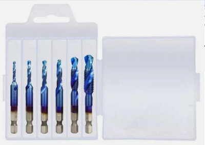 GOBEST screw thread tap set sizes M3 M4 M5 M6 M8 M10 quick change 1/4" hex shank