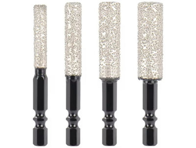 GOBEST tile drill bits set 6, 8, 10 and 12mm hex shank with cooling wax