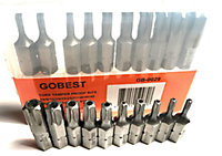 GOBEST torx tamperproof torx security screwdriver bits set 10 pcs T8-T45 GB-0029