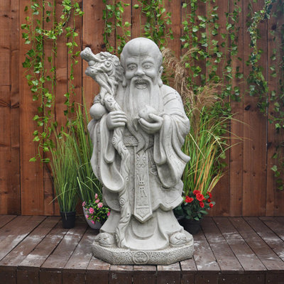 Gods of three stars Chinese Wise Men Stone Garden Set