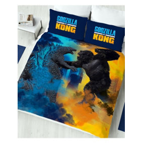 Godzilla Vs Kong Double Duvet Cover and Pillowcase Set