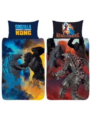 Godzilla Vs Kong Single Duvet Cover and Pillowcase Set