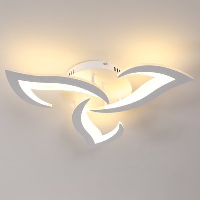 Goeco 3-Light Swallowtail Ceiling Lamp - 220V 35W, White Acrylic