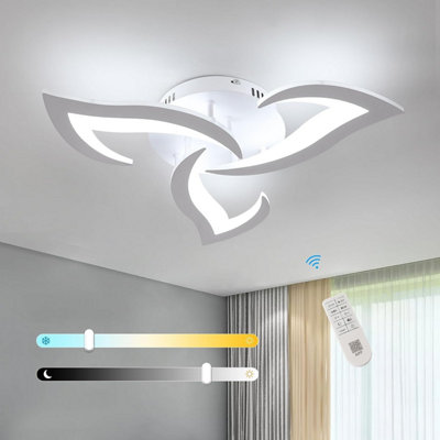 Goeco 3-Light Swallowtail Ceiling Lamp - 220V 35W, White Acrylic