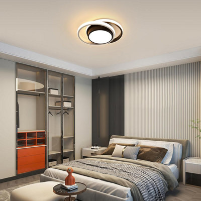 Goeco 32W Integrated LED Ceiling Light, Modern Semi-Flush Mount, Warm ...