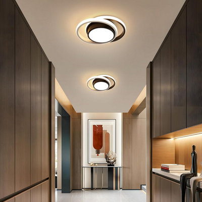 Goeco 32W Integrated LED Ceiling Light, Modern Semi-Flush Mount, Warm ...