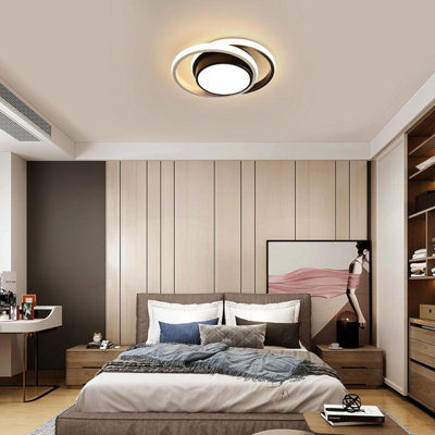 Goeco 32W Integrated LED Ceiling Light, Modern Semi-Flush Mount, Warm ...