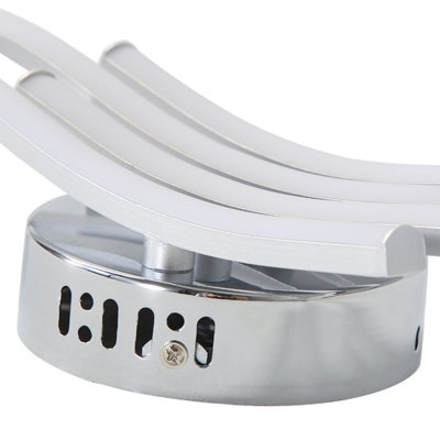 Goeco 4 -light corrugated led ceiling light, 6000K, 24W