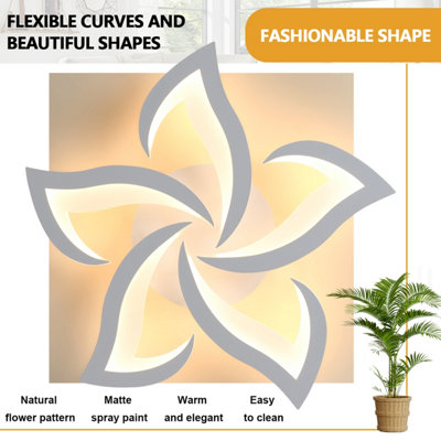 Goeco 5-Light Swallowtail Ceiling Lamp 3000K Warm Light,60W
