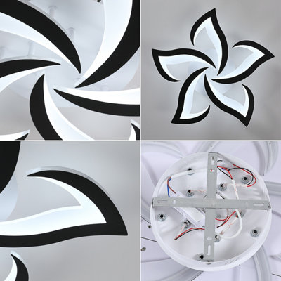 Goeco Creative Flower Flower LED Ceiling Led Modern Design 60w,6000k