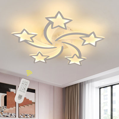 Goeco Dimmable LED ceiling light, 60W, Acrylic Metal