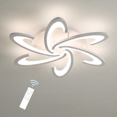 Goeco Dimmable LED Modern Ceiling Lighting with Remote Control 6 Lights