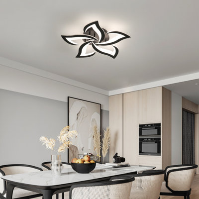 Goeco Dimmable Modern Acrylic LED Ceiling Light, 40W with Remote Control
