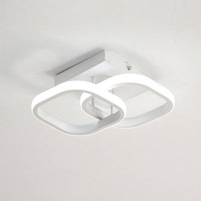 Goeco LED Ceiling Light Modern Design Square Circle,22W,6000K