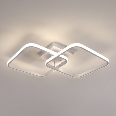 Goeco LED Dimmable Modern Circle Ceiling,White,3000k-6000k