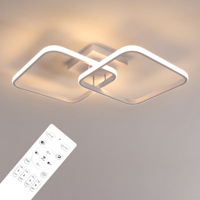 Goeco LED Dimmable Modern Circle Ceiling,White,3000k-6000k