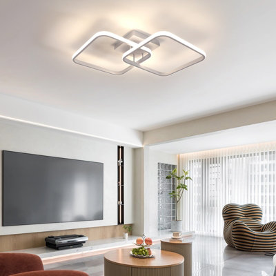 Goeco LED Dimmable Modern Circle Ceiling,White,3000k-6000k