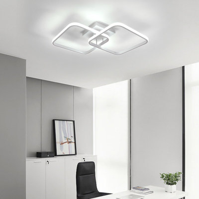 Goeco LED Dimmable Modern Circle Ceiling,White,3000k-6000k