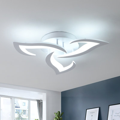 Goeco Modern Acrylic LED ceiling lamp 3 Lights,36W 6500K