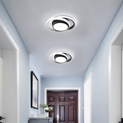 Goeco Modern Black Round Design LED Ceiling Lighting, 32W,6500K