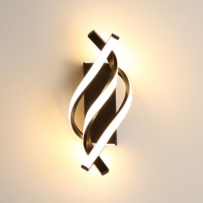 Goeco Modern Curved LED Wall Light,18W,3000K Warm White Light