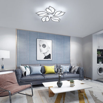 Goeco Modern LED Ceiling Light Chandelier, 65W, White 6500K