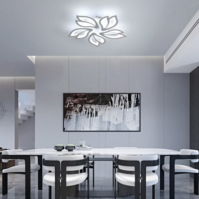 Goeco Modern LED Ceiling Light Chandelier, 65W, White 6500K
