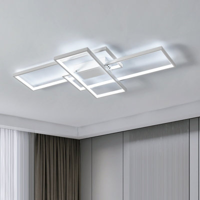 Goeco Modern LED Ceiling Panel 64W 6500K White 90x50x9cm Ra80 EU 220V