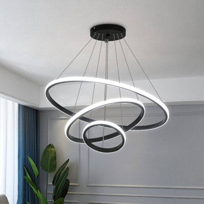 Goeco Modern Suspended Ceiling Light,Aluminium Chandelier-76W