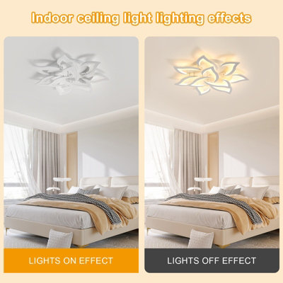Goeco10 Heads Lotus LED Chandelier,  90W, 3000K