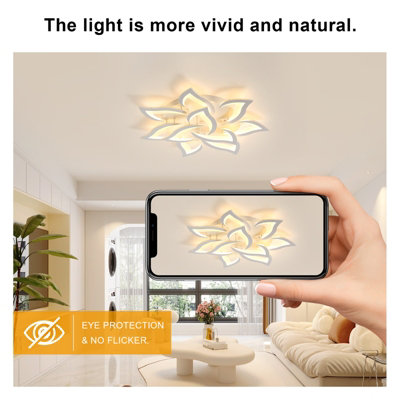Goeco10 Heads Lotus LED Chandelier,  90W, 3000K