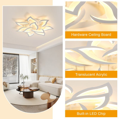 Goeco10 Heads Lotus LED Chandelier,  90W, 3000K