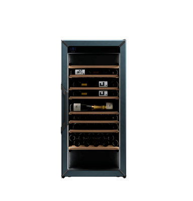 Goguette French blue multi zone wine fridge with glass door, 126 ...