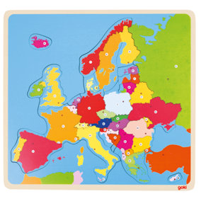 Goki Map of Europe Wooden Puzzle