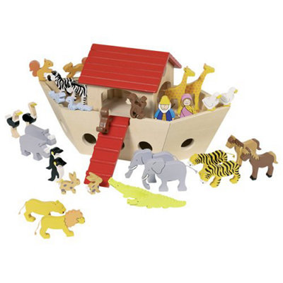 Goki Noahs Arc Wooden Playset w/ Animal Figures