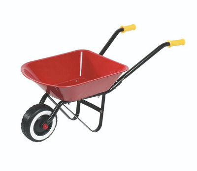 Goki Red Wheelbarrow Outdoor Garden Helper Childrens Gardening Tool