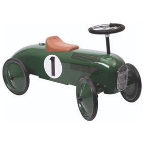 Goki Ride-On Race Car Classic Style - Green