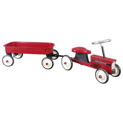 Goki Ride-On Tractor w/ Detachable Trailer