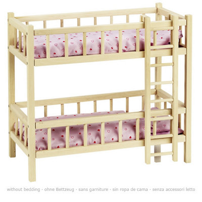 Wooden doll bunk hot sale beds with ladder