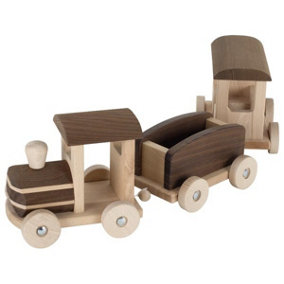 Goki Wooden Train Bern Push Along Vehicle Natural Wooden Toy