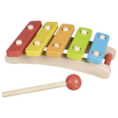 Xilofono Per Bambini Goki 61991 – 12 Piastre In Metallo, 2 Bacchette – Strumento Musicale Giocattolo - 4