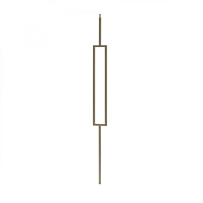 Gold 12mm Square Rectangular Staircase Spindle
