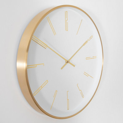 Gold 16" Modern Analogue Clock